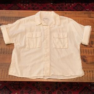 REI cotton hemp button up shirt